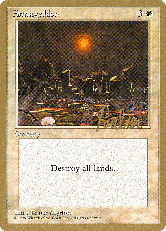 Armageddon – Rare Magic: The Gathering card from Pro Tour Collector Set (#pp5)