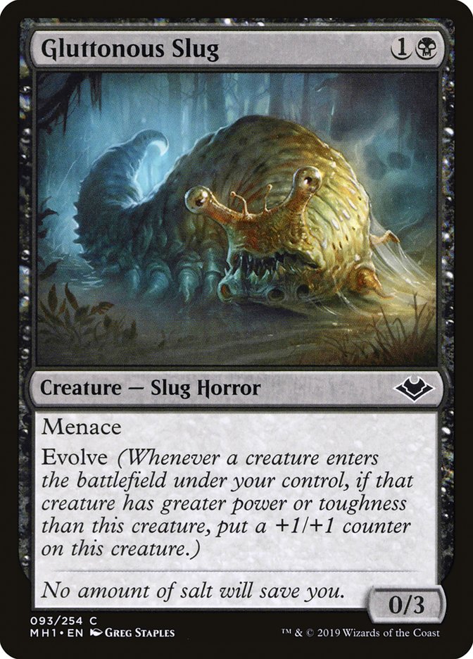 Gluttonous Slug – Common Magic: The Gathering card from Modern Horizons (#93)