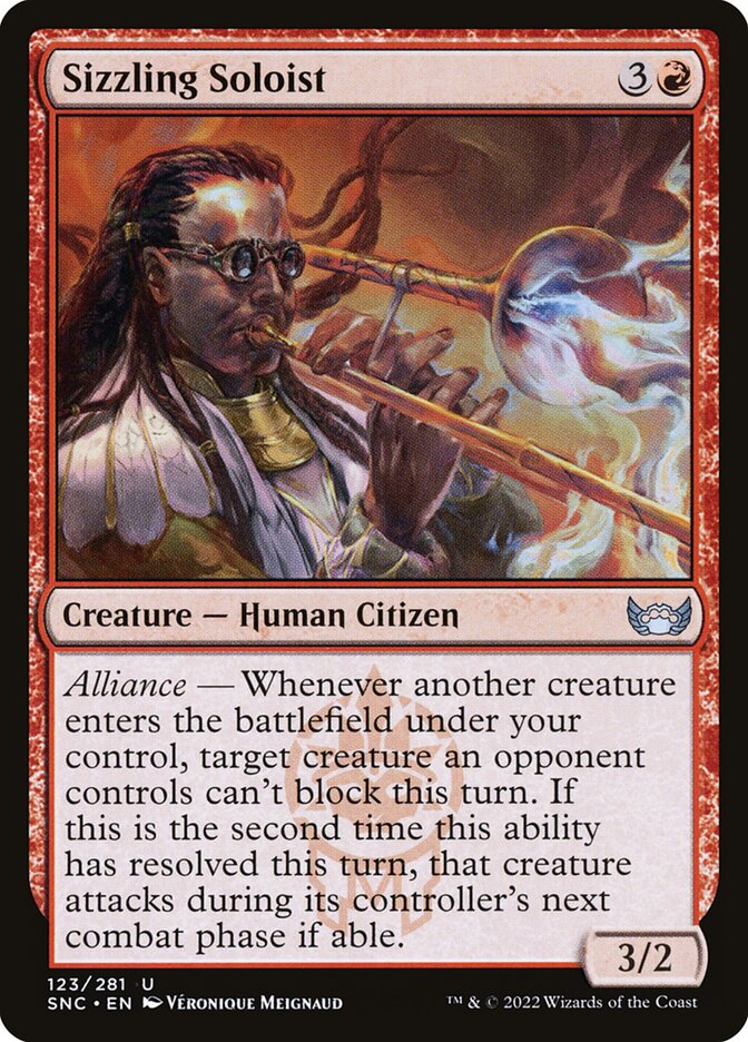 Sizzling Soloist – Uncommon Magic: The Gathering card from Streets of New Capenna (#123)