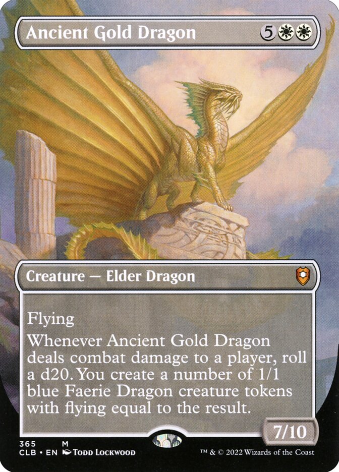 Ancient Gold Dragon – Mythic Magic: The Gathering card from Commander Legends: Battle for Baldur's Gate (#365)
