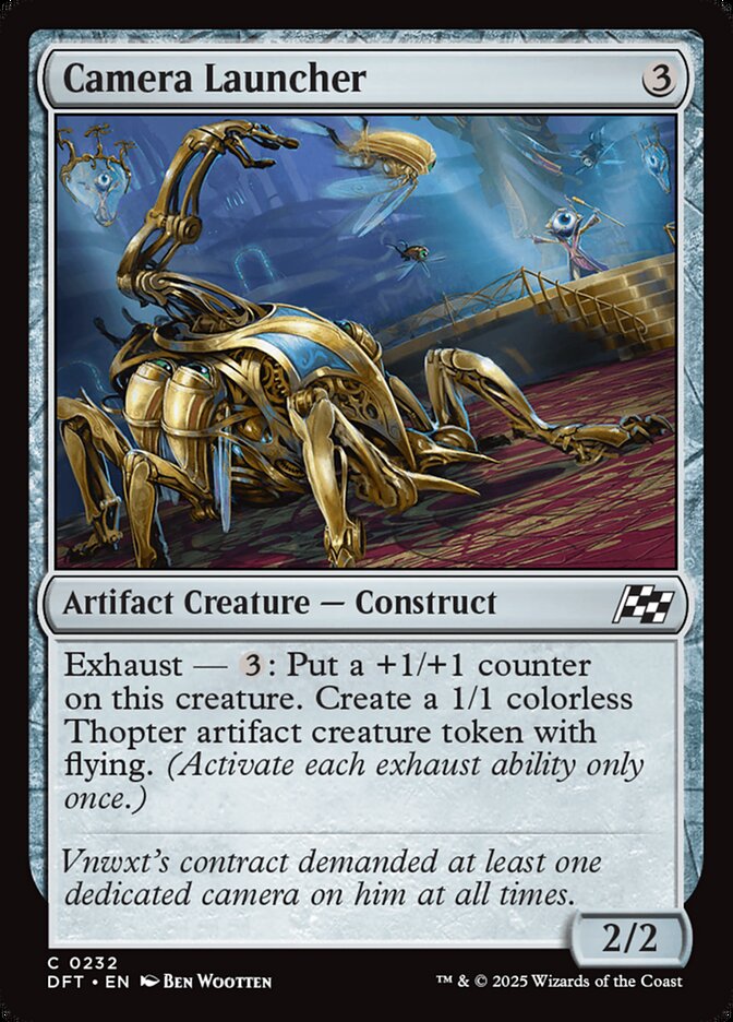 Camera Launcher – Common Magic: The Gathering card from Aetherdrift (#232)