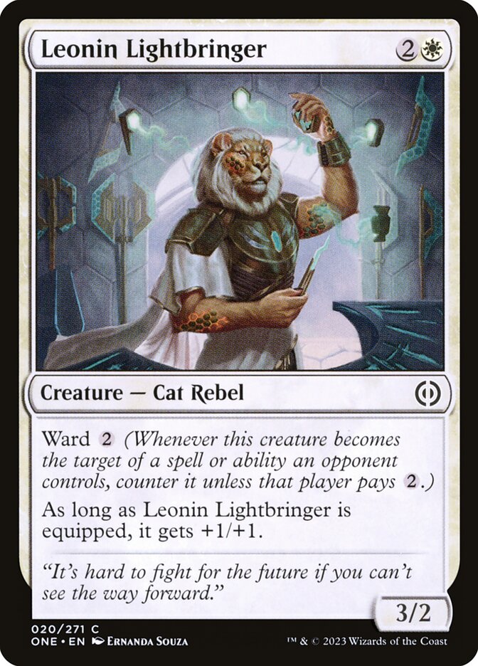 Leonin Lightbringer – Common Magic: The Gathering card from Phyrexia: All Will Be One (#20)
