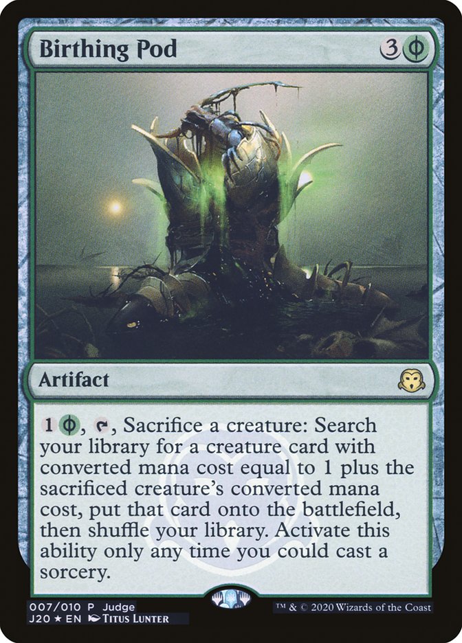 Birthing Pod – Rare Magic: The Gathering card from Judge Gift Cards 2020 (#7)