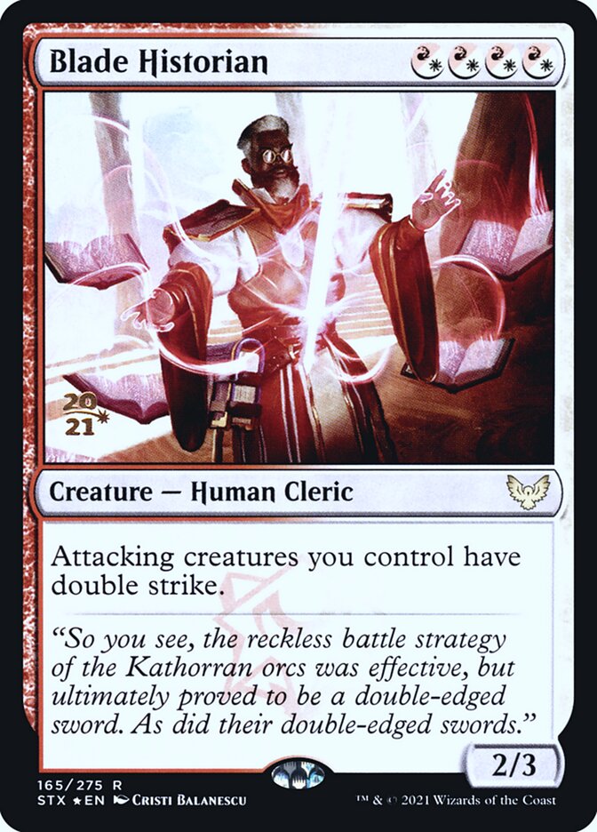 Blade Historian – Rare Magic: The Gathering card from Strixhaven: School of Mages Promos (#165s)