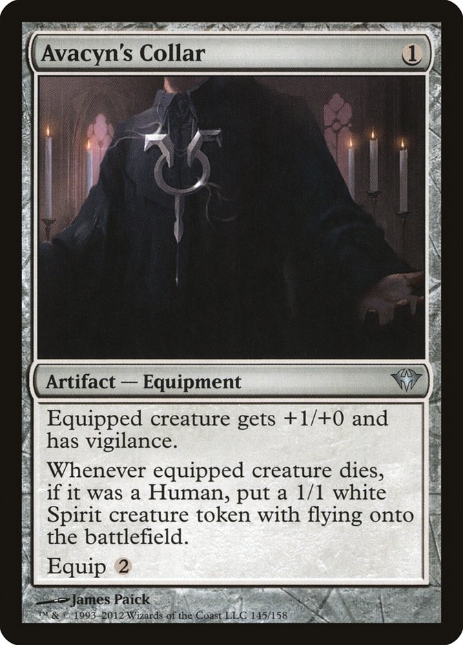 Avacyn's Collar – Uncommon Magic: The Gathering card from Dark Ascension (#145)