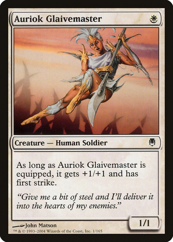 Auriok Glaivemaster – Common Magic: The Gathering card from Darksteel (#1)
