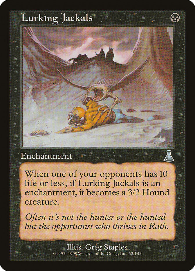 Lurking Jackals – Uncommon Magic: The Gathering card from Urza's Destiny (#62)