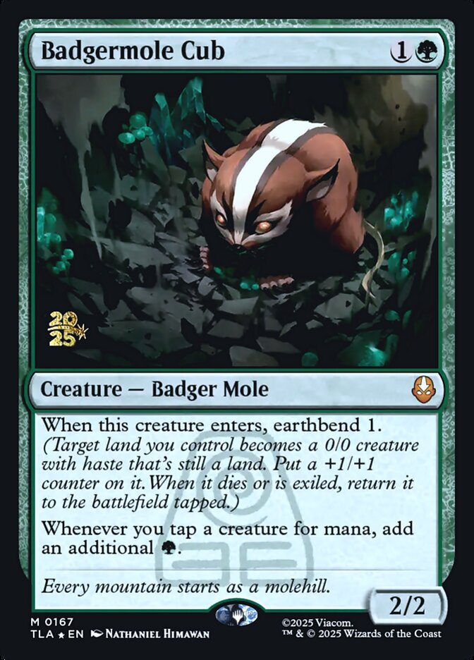 Badgermole Cub – Mythic Magic: The Gathering card from Avatar: The Last Airbender Promos (#167s)