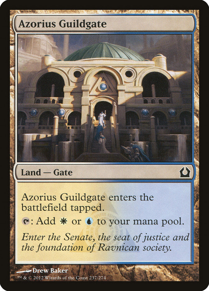 Azorius Guildgate – Common Magic: The Gathering card from Return to Ravnica (#237)