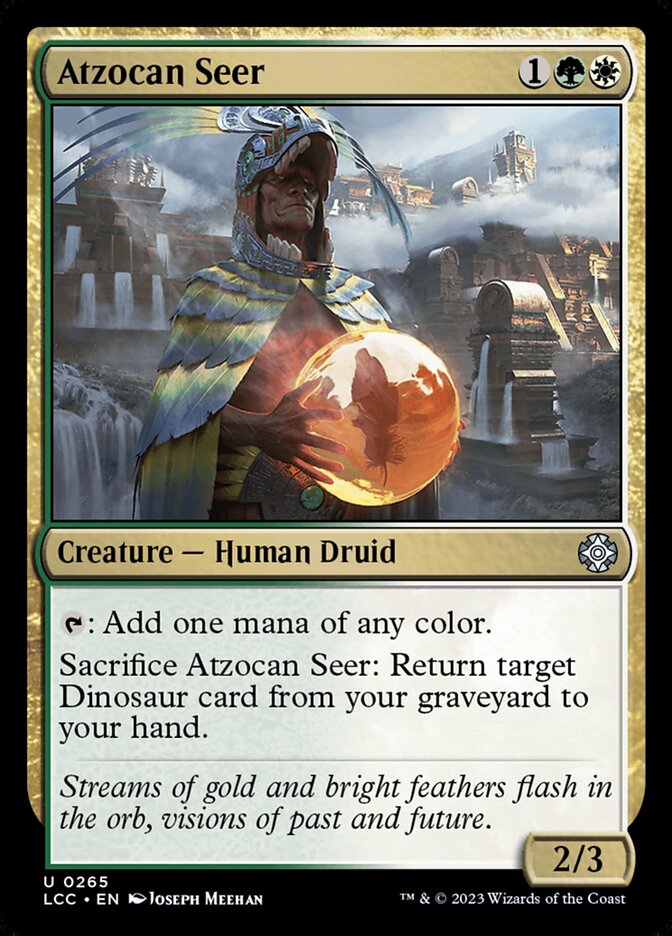 Atzocan Seer – Uncommon Magic: The Gathering card from The Lost Caverns of Ixalan Commander (#265)