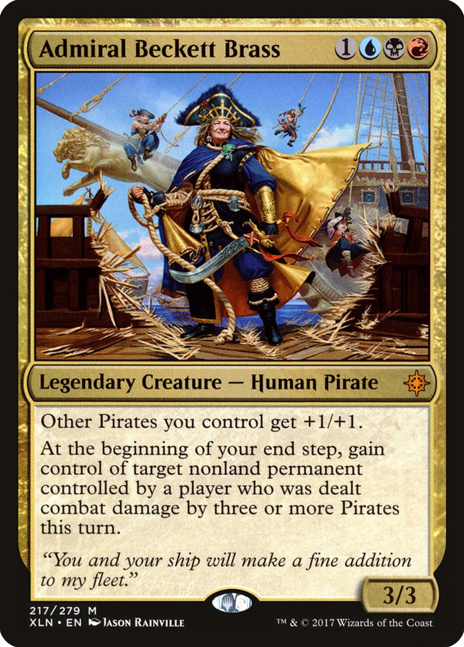 Admiral Beckett Brass – Mythic Magic: The Gathering card from Ixalan (#217)