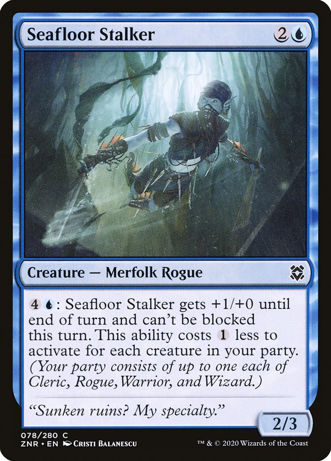 Seafloor Stalker – Common Magic: The Gathering card from Zendikar Rising (#78)