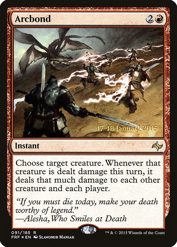 Arcbond – Rare Magic: The Gathering card from Fate Reforged Promos (#91s)