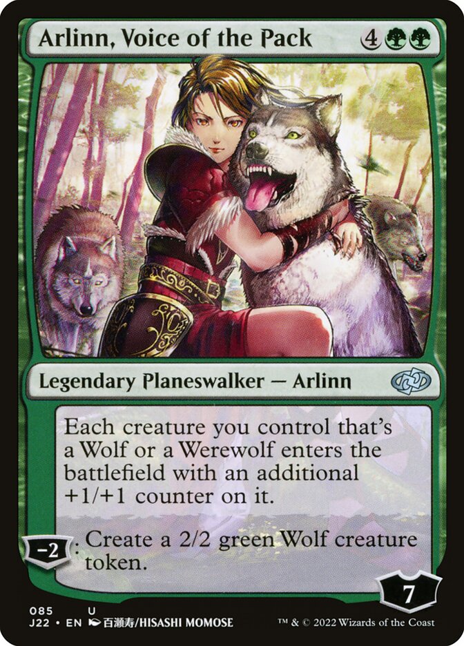 Arlinn, Voice of the Pack – Uncommon Magic: The Gathering card from Jumpstart 2022 (#85)