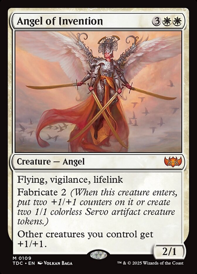 Angel of Invention – Mythic Magic: The Gathering card from Tarkir: Dragonstorm Commander (#109)