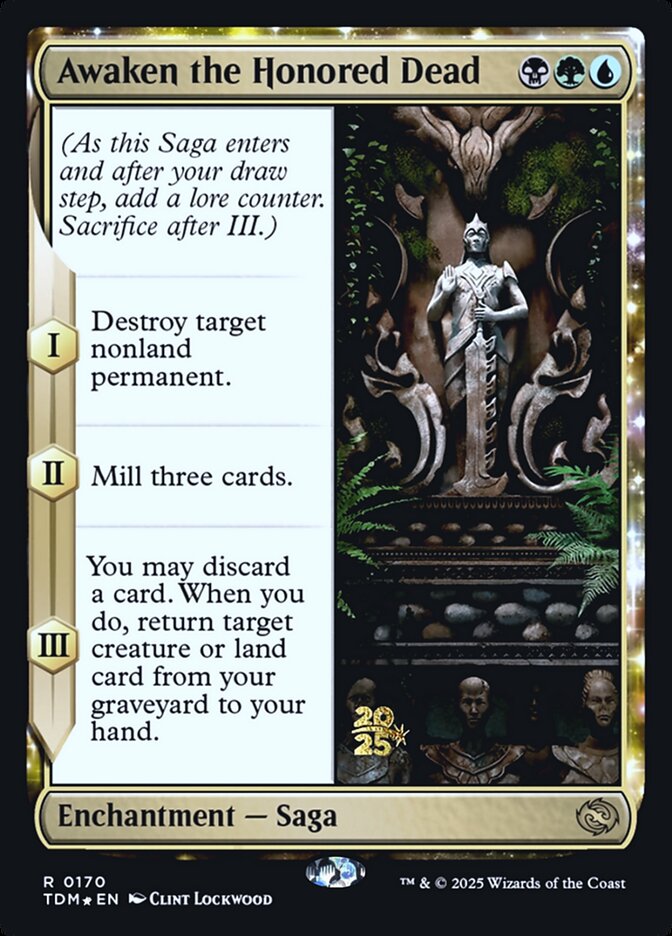 Awaken the Honored Dead – Rare Magic: The Gathering card from Tarkir: Dragonstorm Promos (#170s)