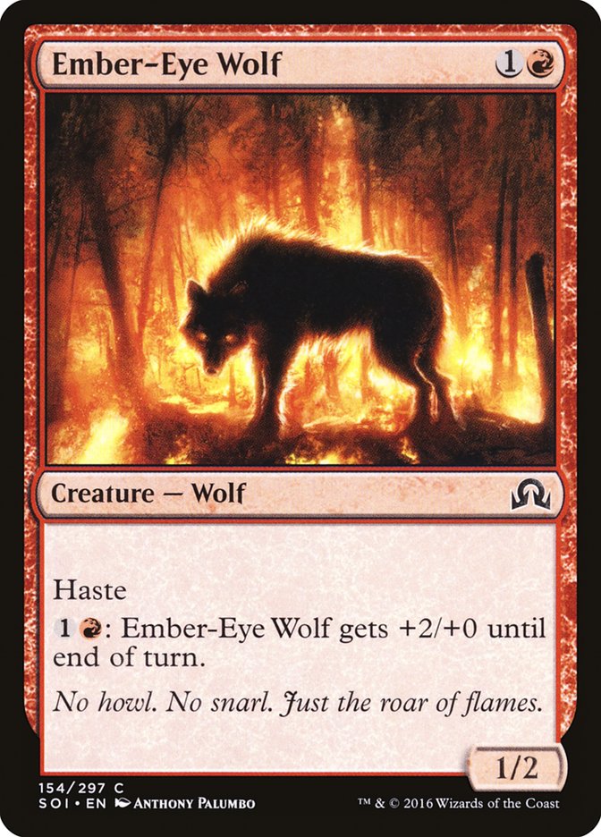 Ember-Eye Wolf – Common Magic: The Gathering card from Shadows over Innistrad (#154)