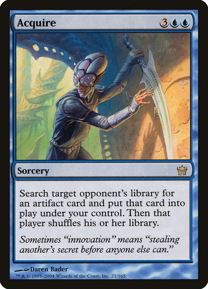 Acquire – Rare Magic: The Gathering card from Fifth Dawn (#21)