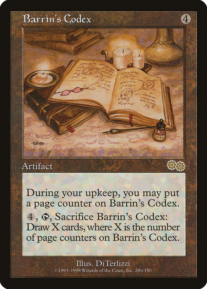 Barrin's Codex – Rare Magic: The Gathering card from Urza's Saga (#286)