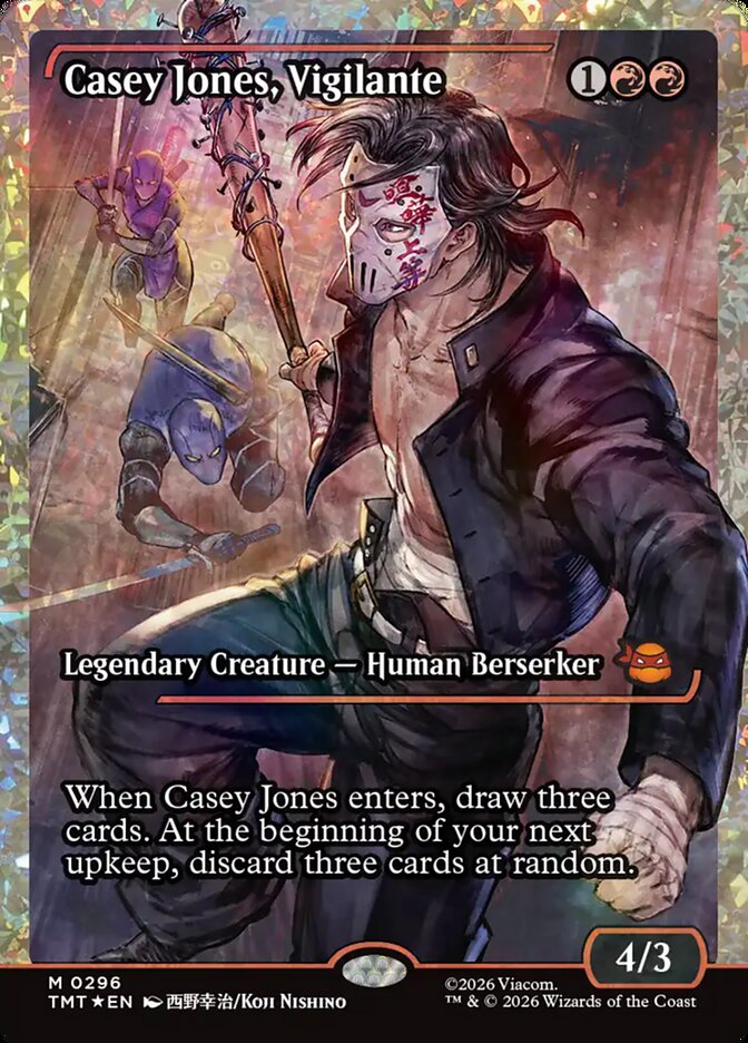 Casey Jones, Vigilante – Mythic Magic: The Gathering card from Teenage Mutant Ninja Turtles (#296)