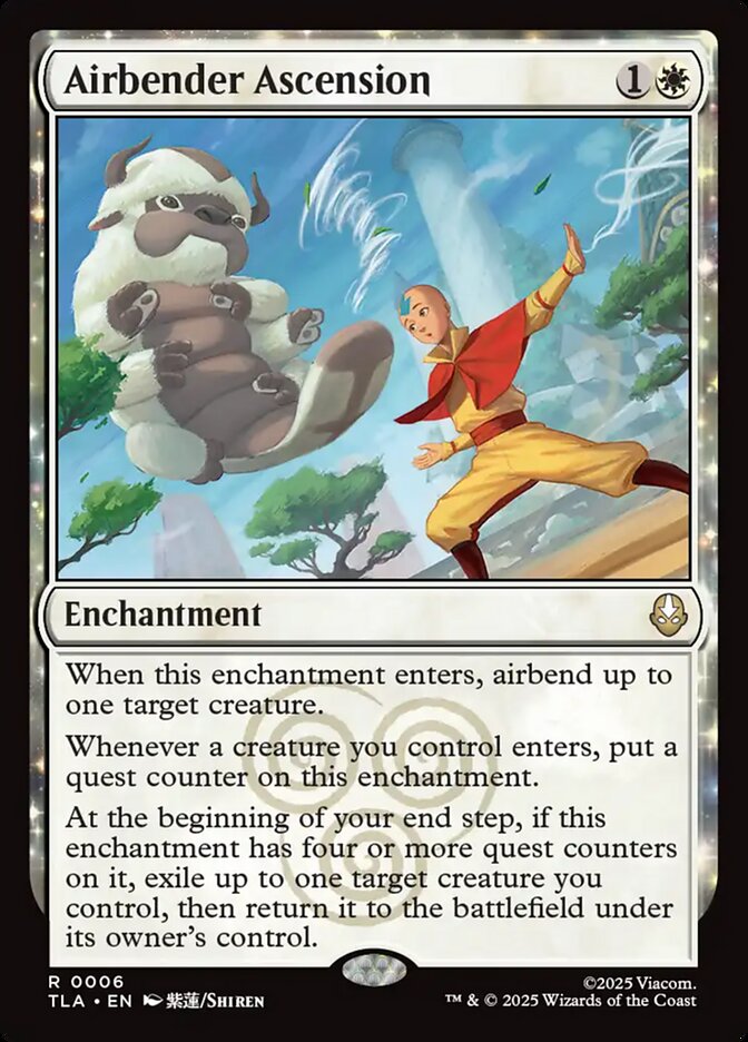 Airbender Ascension – Rare Magic: The Gathering card from Avatar: The Last Airbender (#6)