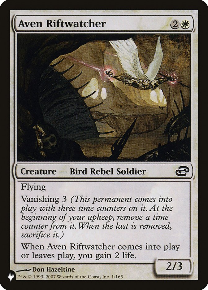 Aven Riftwatcher – Common Magic: The Gathering card from The List (#PLC-1)