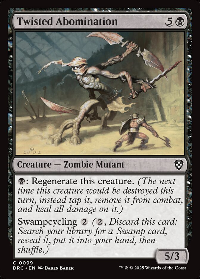 Twisted Abomination – Common Magic: The Gathering card from Aetherdrift Commander (#99)