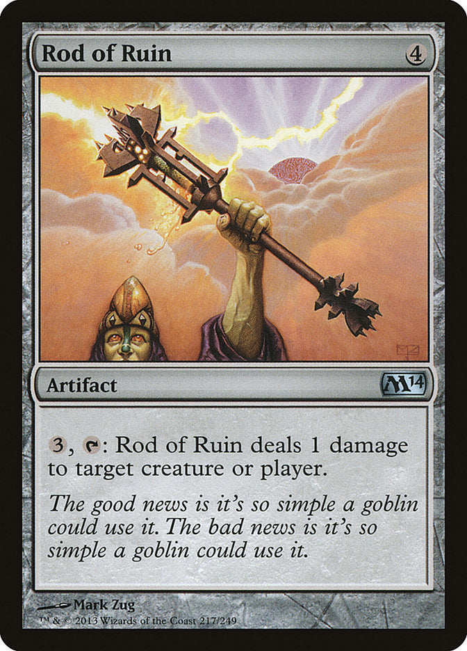 Rod of Ruin – Uncommon Magic: The Gathering card from Magic 2014 (#217)