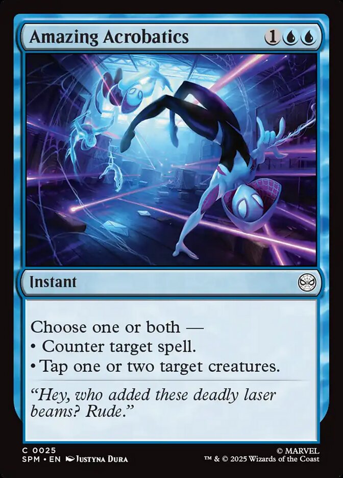 Amazing Acrobatics – Common Magic: The Gathering card from Marvel's Spider-Man (#25)