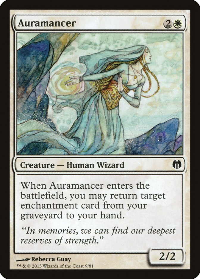 Auramancer – Common Magic: The Gathering card from Duel Decks: Heroes vs. Monsters (#9)