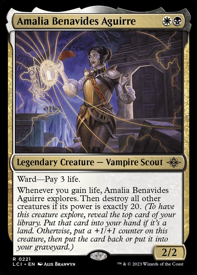 Amalia Benavides Aguirre – Rare Magic: The Gathering card from The Lost Caverns of Ixalan (#221)