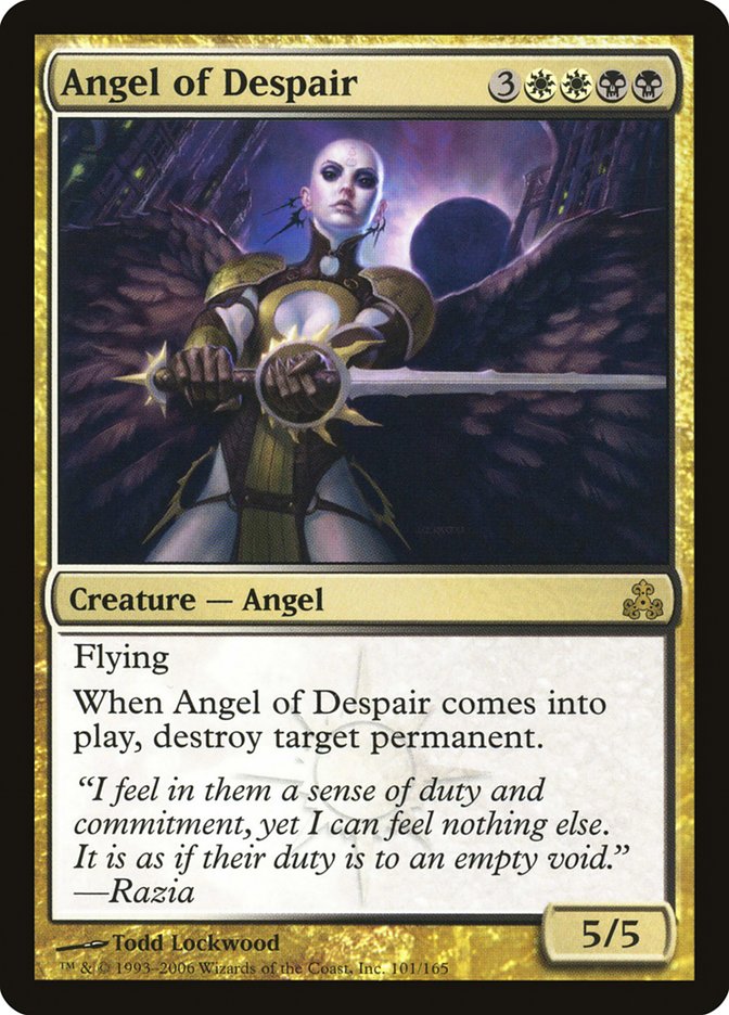 Angel of Despair – Rare Magic: The Gathering card from Guildpact (#101)