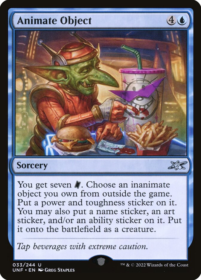 Animate Object – Uncommon Magic: The Gathering card from Unfinity (#33)