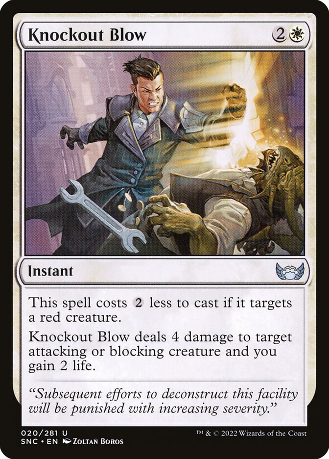 Knockout Blow – Uncommon Magic: The Gathering card from Streets of New Capenna (#20)