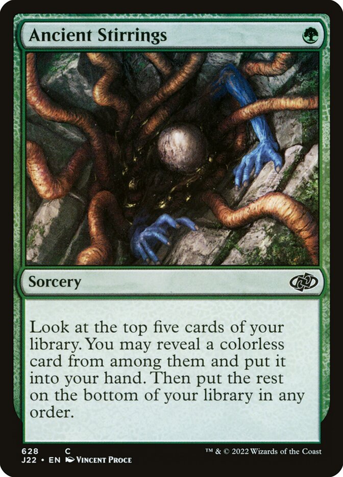 Ancient Stirrings – Common Magic: The Gathering card from Jumpstart 2022 (#628)