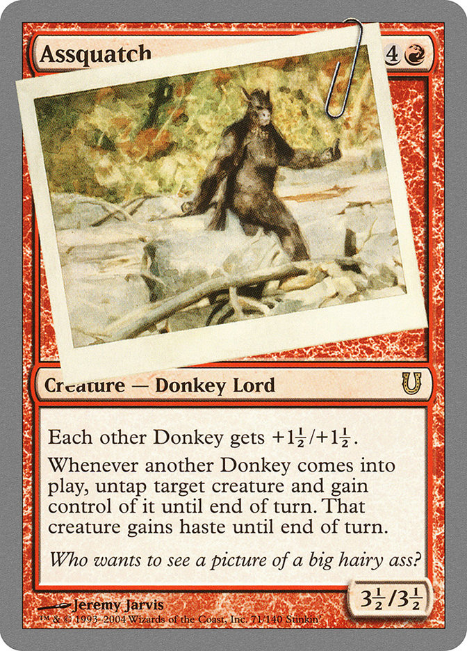 Assquatch – Rare Magic: The Gathering card from Unhinged (#71)