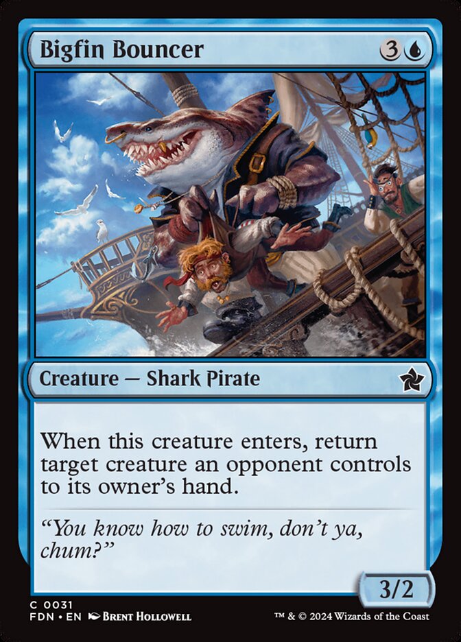 Bigfin Bouncer – Common Magic: The Gathering card from Foundations (#31)