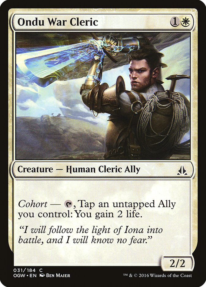 Ondu War Cleric – Common Magic: The Gathering card from Oath of the Gatewatch (#31)