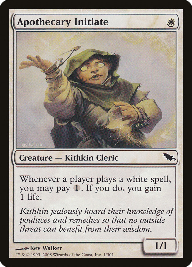 Apothecary Initiate – Common Magic: The Gathering card from Shadowmoor (#1)
