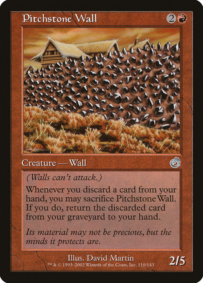 Pitchstone Wall – Uncommon Magic: The Gathering card from Torment (#110)