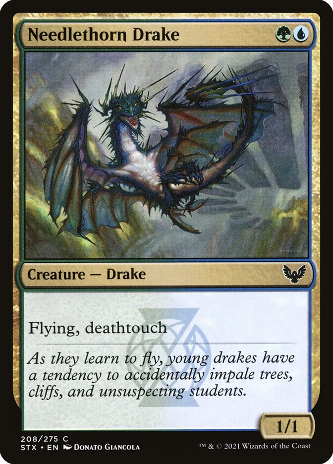 Needlethorn Drake – Common Magic: The Gathering card from Strixhaven: School of Mages (#208)