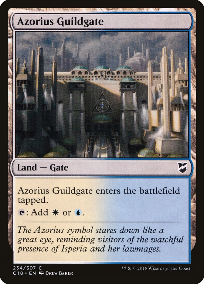 Azorius Guildgate – Common Magic: The Gathering card from Commander 2018 (#234)