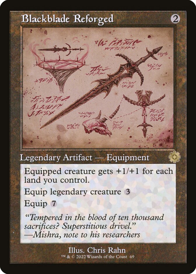 Blackblade Reforged – Rare Magic: The Gathering card from The Brothers' War Retro Artifacts (#69)