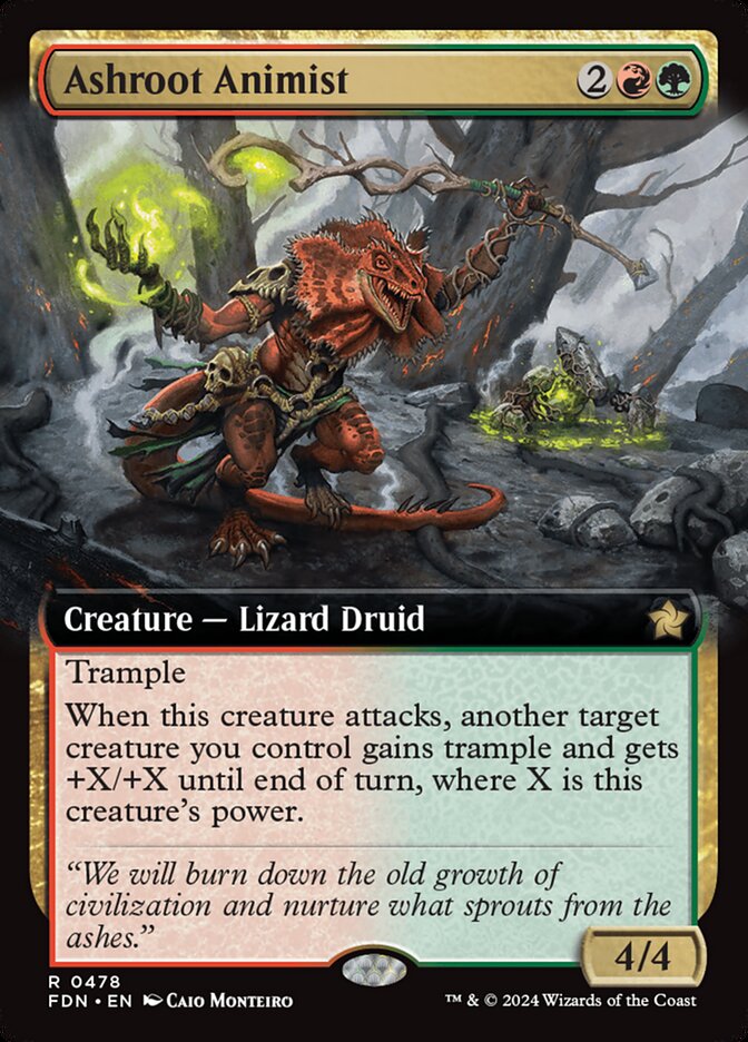 Ashroot Animist – Rare Magic: The Gathering card from Foundations (#478)