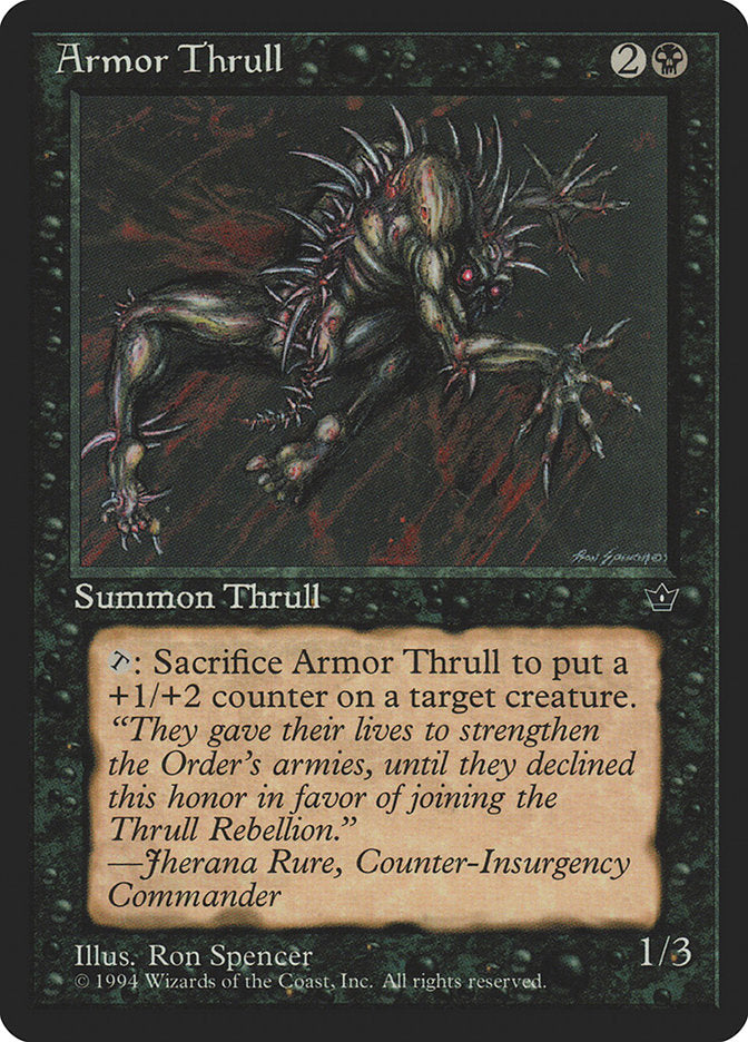 Armor Thrull – Common Magic: The Gathering card from Fallen Empires (#33b)