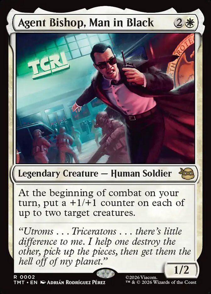 Agent Bishop, Man in Black – Rare Magic: The Gathering card from Teenage Mutant Ninja Turtles (#2)