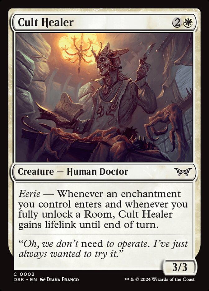 Cult Healer – Common Magic: The Gathering card from Duskmourn: House of Horror (#2)