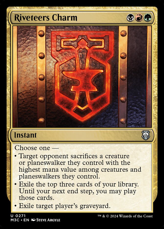 Riveteers Charm – Uncommon Magic: The Gathering card from Modern Horizons 3 Commander (#271)