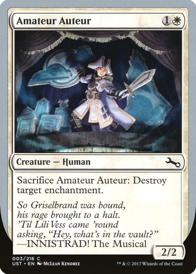 Amateur Auteur – Common Magic: The Gathering card from Unstable (#3b)