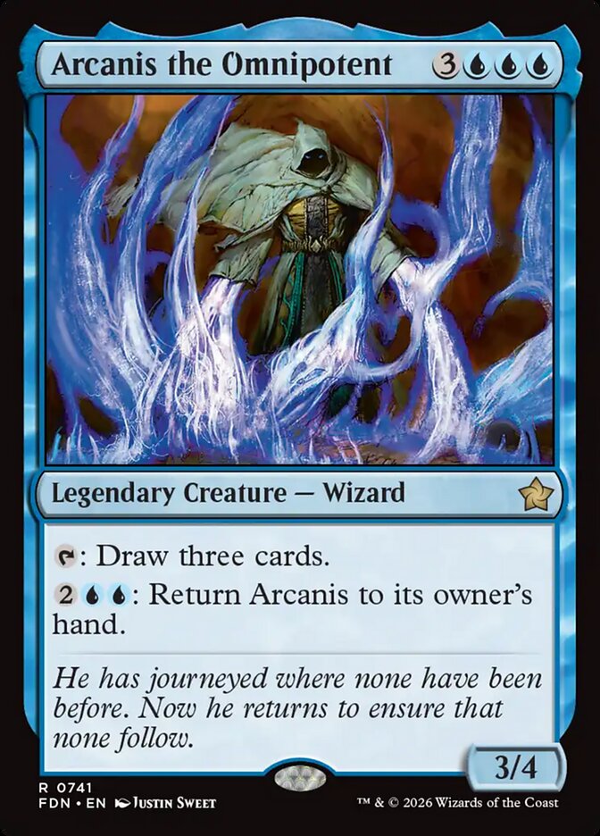 Arcanis the Omnipotent – Rare Magic: The Gathering card from Foundations (#741)